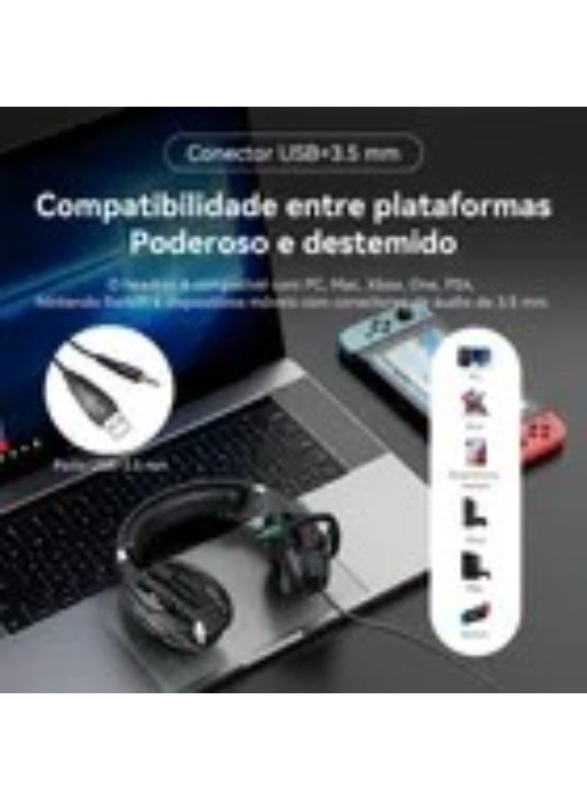 سماعة ألعاب سوداء مزودة بميكروفون وخاصية إلغاء الضوضاء ENC - متعددة المنصات - Image 4